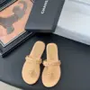 Chanel Women Beige Leather Slides product view 1