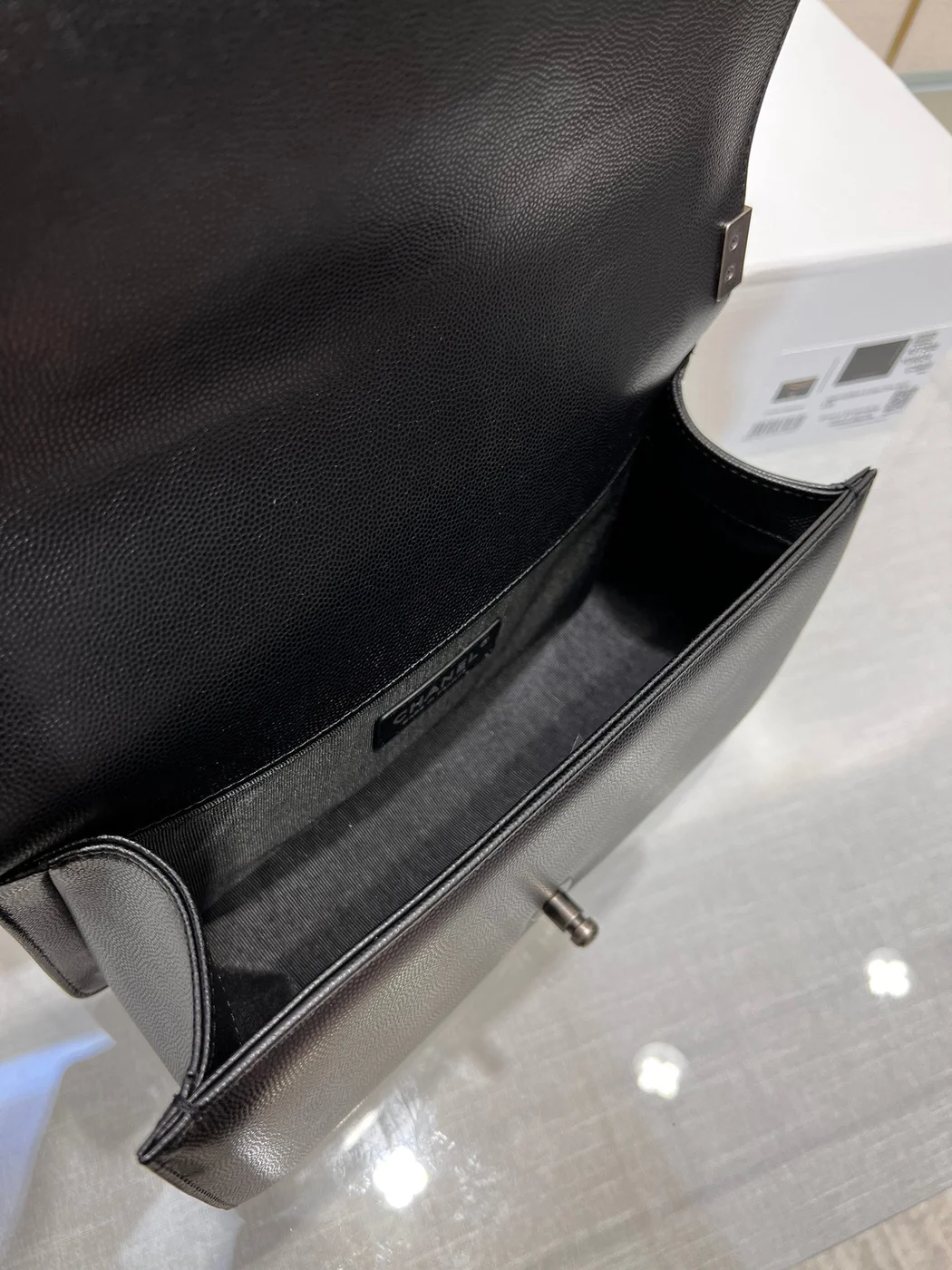 Chanel Boy Black Silver Hardware Woman’s 20 cm Bag product view 7
