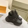 Louis Vuitton Women Black Leather Sporty Chunky Sneakers product view 4