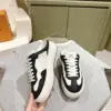 Louis Vuitton Women Black White Leather Sneakers product view 3