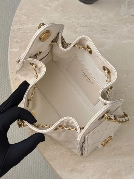 Chanel 25 Mini Size Beige With Gold Hardware Bag product view 4