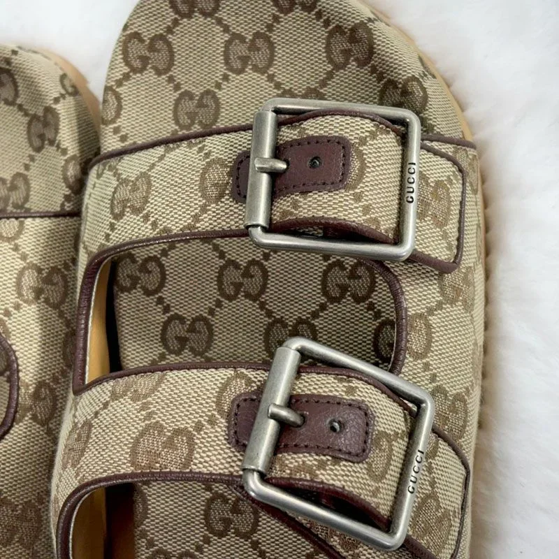 Gucci monogram canvas slide sandals product view 6