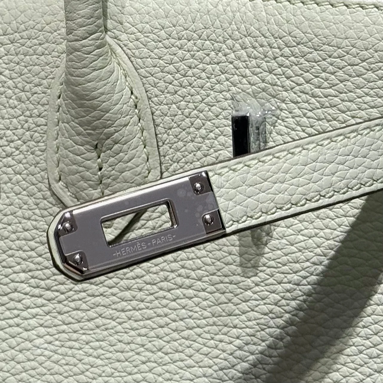 Hermès Birkin 25 In Light Mint Green Silver Hardware Bag product view 5