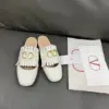 Valentino Women White Leather Fringe Mules product view 1