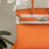 Hermès Birkin 30 Orange Palladium Hardware Bag product view 5