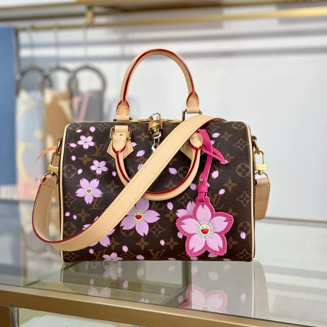 Louis Vuitton x Takashi Murakami Monogram Cherry Blossom Speedy Bandoulière 25 Bag product view 1