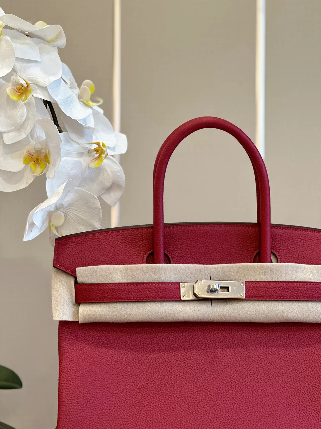 Hermès Birkin 30 Burgundy Palladium Hardware Bag product view 4