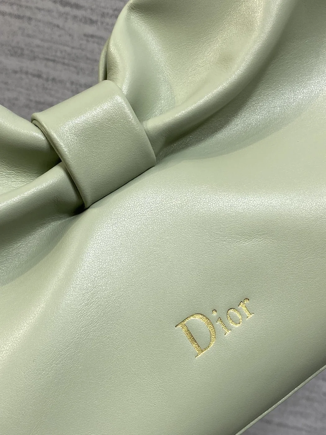 Dior Bow Bag Green Lambskin product view 3