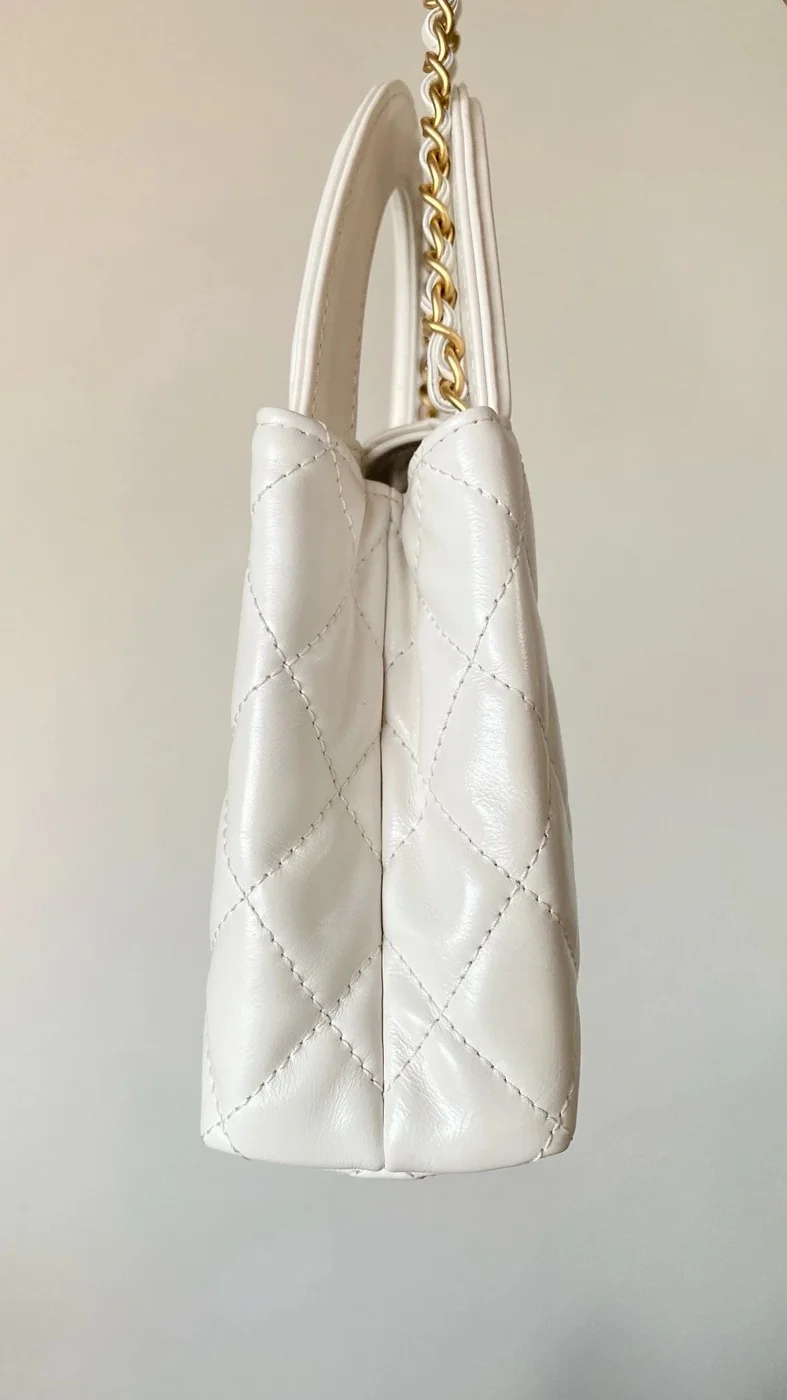 Chanel Kelly Mini Shopping Bag White product view 4