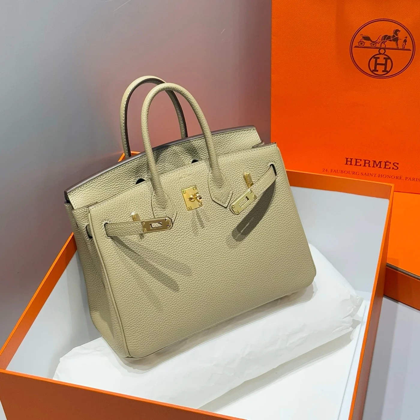 Hermès Birkin 25 In Dark Khaki Gold Hardware Bag product view 2