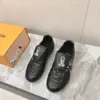 Louis Vuitton Women Black Leather Sneakers product view 5