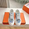 Hermès Women Light Blue Canvas And White Sneakers product view 5