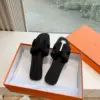 Hermès Women Black Leather Embellished Slippers product view 4