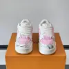 Louis Vuitton Men White Pink Leather Sneakers product view 2