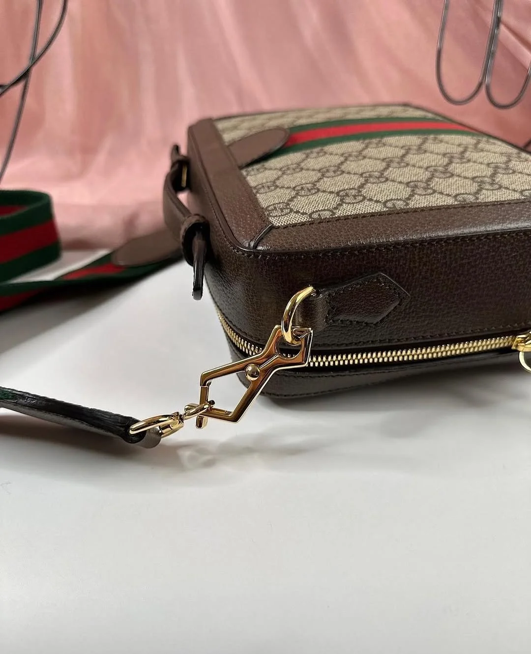 Gucci Brown Small GG Supreme Ophidia Bag product view 7