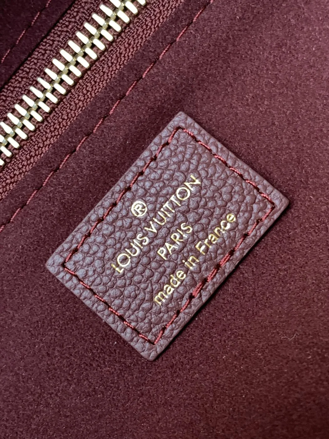 Louis Vuitton Neverfull MM Burgundy Monogram Empreinte Leather Bag product view 9