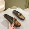 Louis Vuitton Women Brown Leather Moccasin Loafers product view 4
