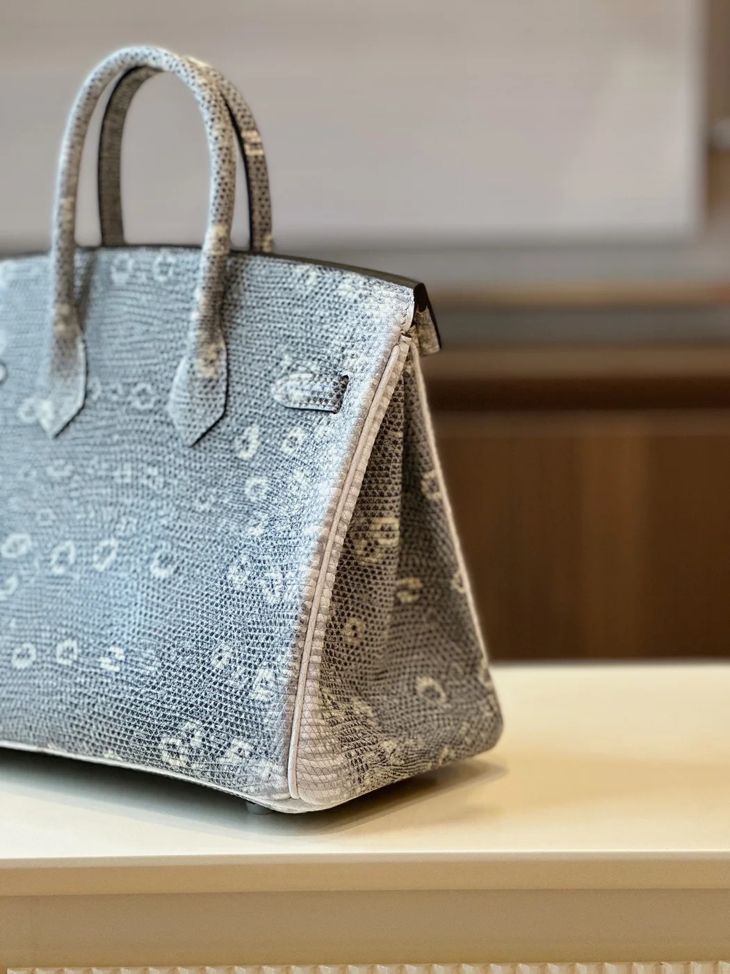 Hermès Brikin 25 Omber Lizard leather Gold Hardware Bag product view 3