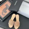 Chanel Women Beige Fabric Mules Slides product view 1