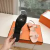 Hermès Women Beige Leather Strappy Sandals product view 2
