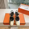 Hermès Women Silver Leather Square Toe Heels product view 1