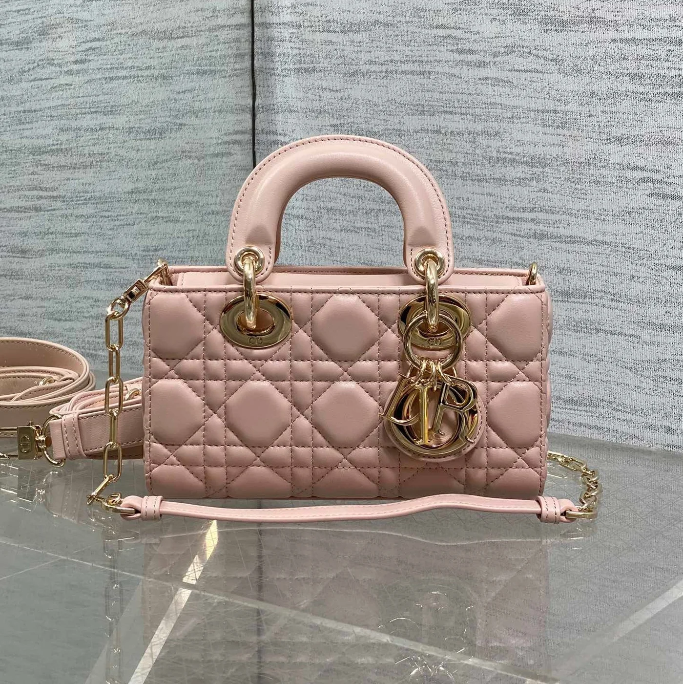 Dior Micro Lady D-Joy 19 In Black Calfskin Gold Hardware Bag product view 1