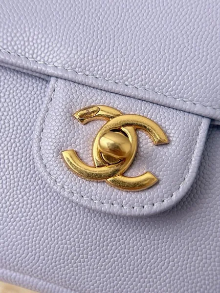 Chanel Small Preppy Coco Flap Bag in Purple product view 8