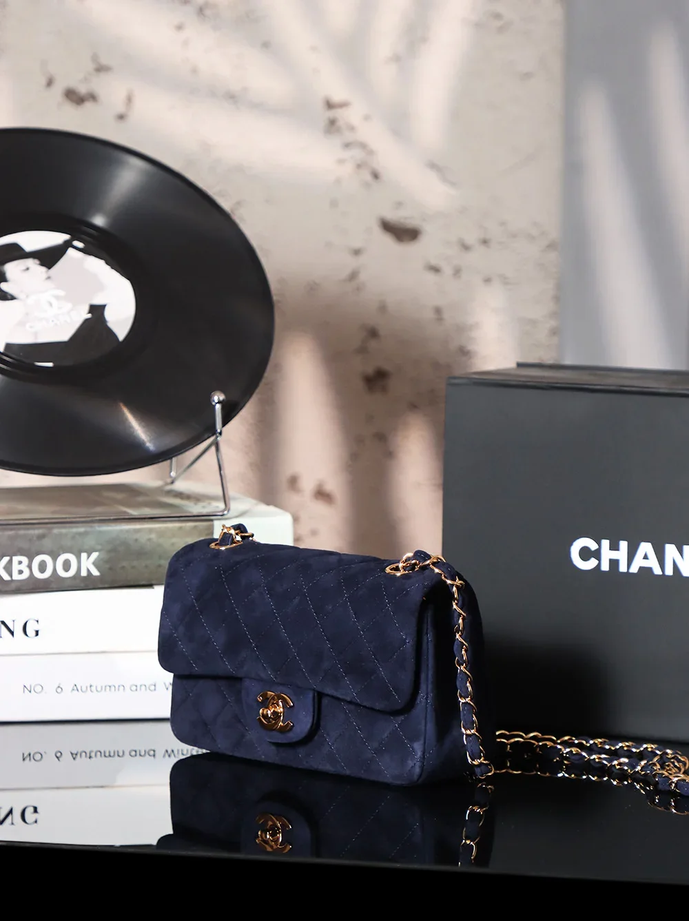 Chanel Vintage Double Flap Bag Suede product view 4