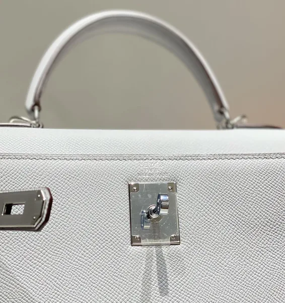 Hermès 28 Sellier in Bleu Glacier Epsom leather Bag product view 4