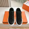 Hermès Women Black Suede Leather Sneakers product view 4