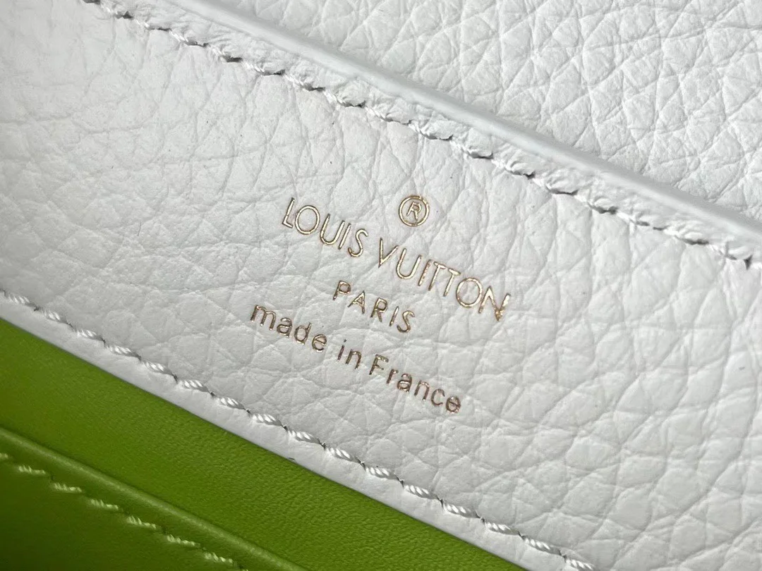 Louis Vuitton Capucines Green And White Pattern Handbags 21 cm product view 4