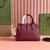 Gucci Small Jackie Tote 24 In Burgundy Lambskin product view 8