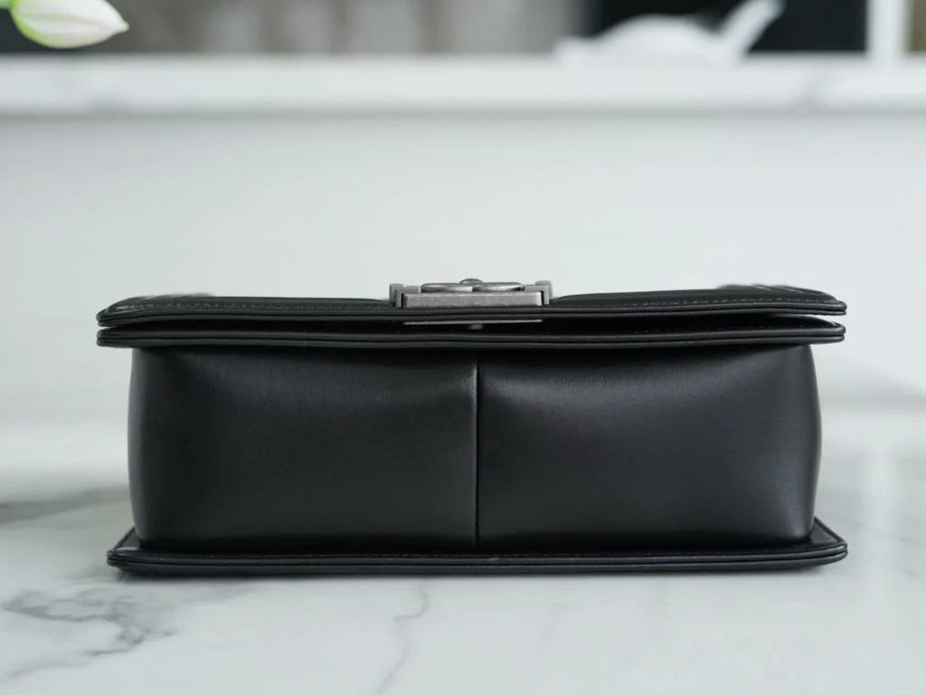 Chanel Boy Medium Black Silver Hardware Bag product view 4