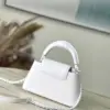 Louis Vuitton Capucines Handbags White Leather 21 cm product view 3