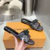 Louis Vuitton Women Black Patterned Leather Bow Slide Sandals product view 6