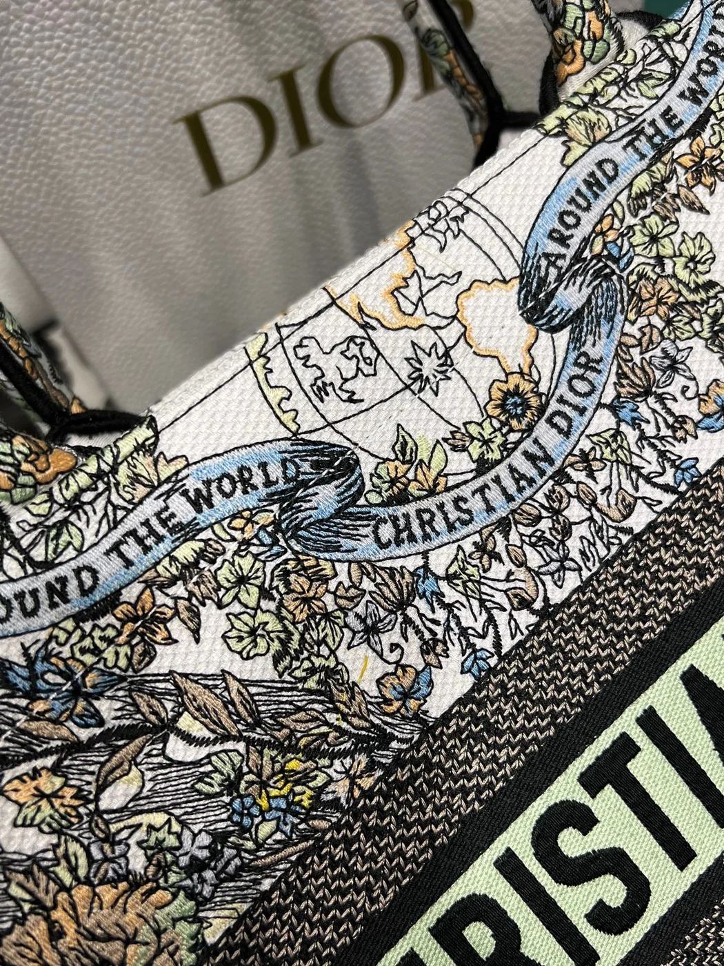Dior Book Tote Women’s Handbag Embroidered Fabric Size 36 cm product view 6