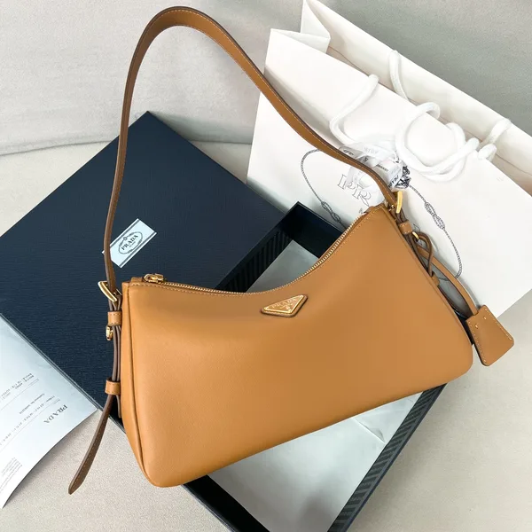 Prada Medium Aimée Shoulder Bag | Brown product view 7