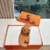 Hermès Women Tan Leather Sandals product view 4