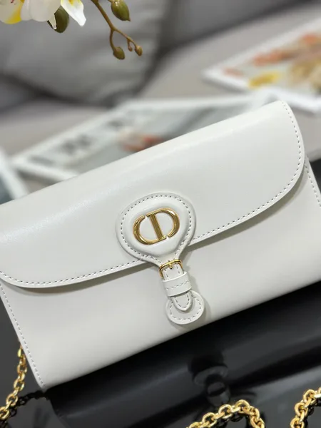 Dior Bobby Women’s Crossbody Bag White Smooth Leather 21.5x12x4cm product view 4