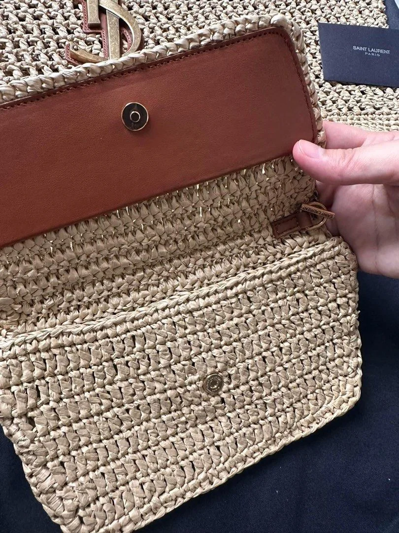 Saint Laurent Icare Maxi raffia tote bag product view 7
