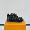 Louis Vuitton Men Black Leather Multicolor Logo Sneakers product view 6