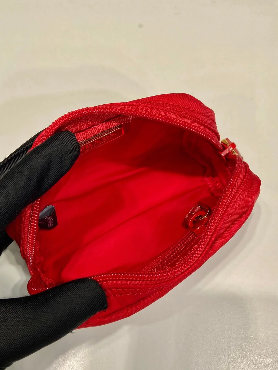 Prada Clutch 12 In Passion Red Re-Nylon product view 6