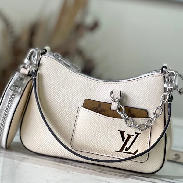 Louis Vuitton Marellini Epi White Full Set Handbags 20 cm product photo