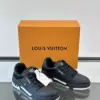 Louis Vuitton Men Black Leather Sneakers product view 5