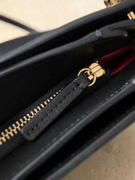 Chanel “Chic Studs” Clutch Bag Black Lambskin Gold Hardware product view 2