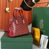 Goyard Alma Vedome Red Handbag With Fabric Wrapped Leather Strap 24 cm product view 6