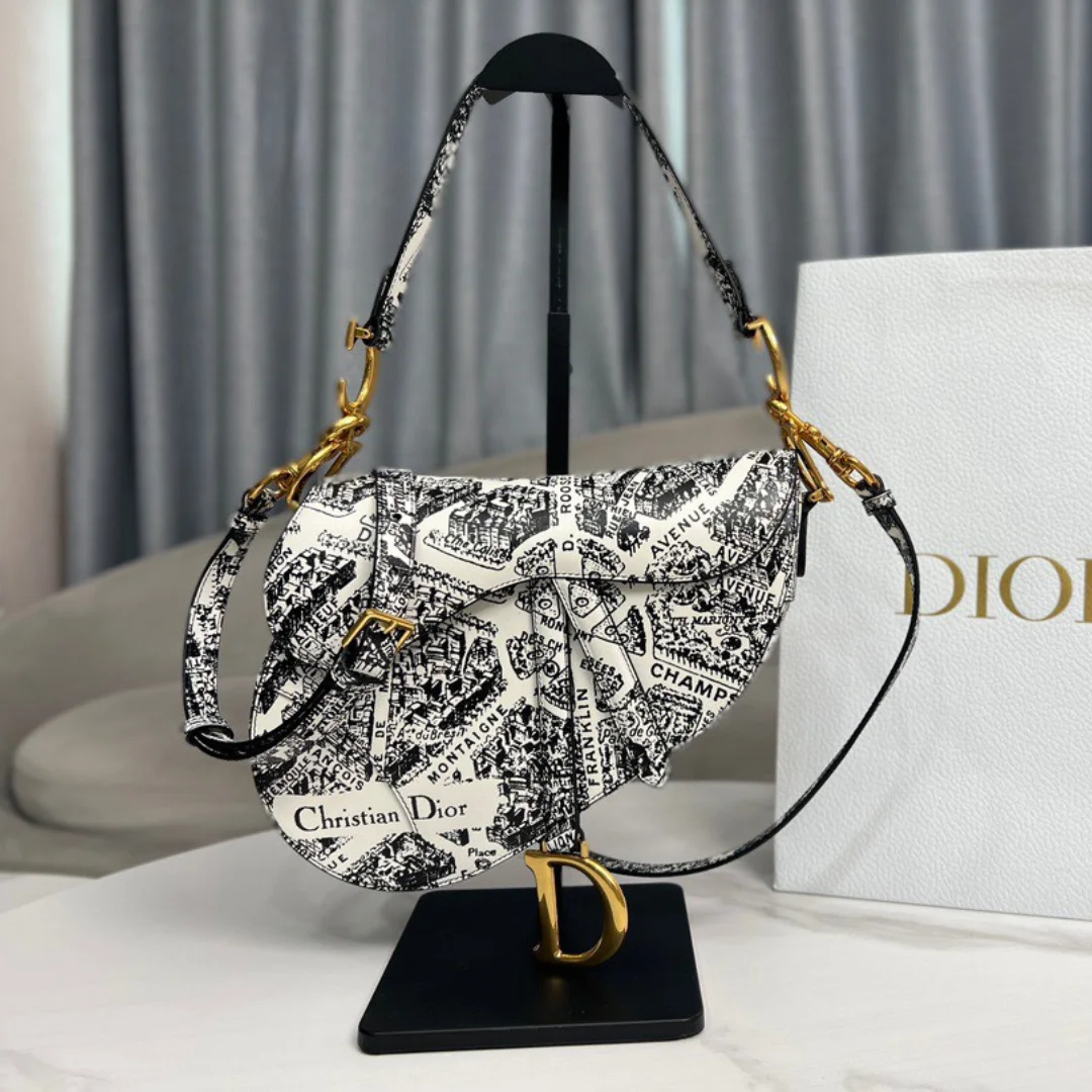 Dior Handbags Saddle Bag Woman’s Lock Gold 25x20x6cm product view 1