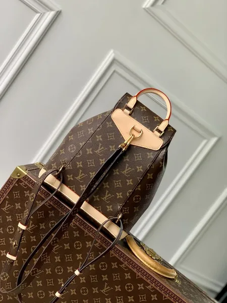 Louis Vuitton Montsouris PM backpack in Monogram coated canvas product view 3