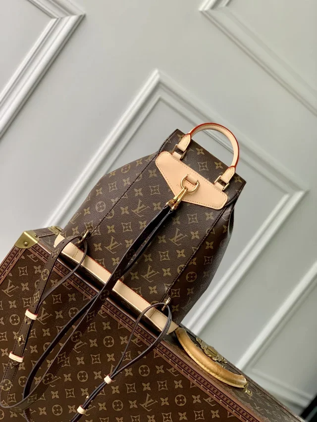 Louis Vuitton Montsouris PM backpack in Monogram coated canvas product view 3