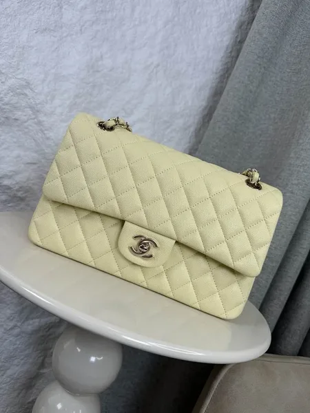 Chanel Classic Flap Light Yellow Medium 25 Bag product view 1